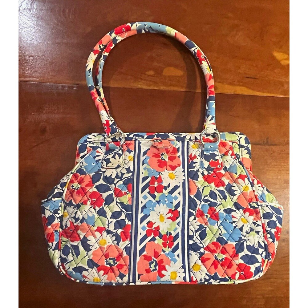 Vera Bradley Women’s Floral Satchel Top Handle Bag Magnetic Closure